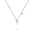 Solid 925 Sterling Silver Initial Crystal Personalised Alphabet Letter Necklace Rose Gold Filled